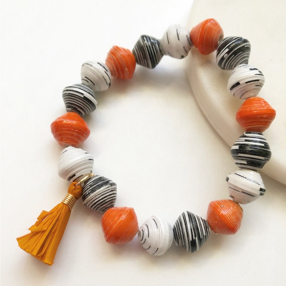Pumpkin Spice Beaded Bracelet